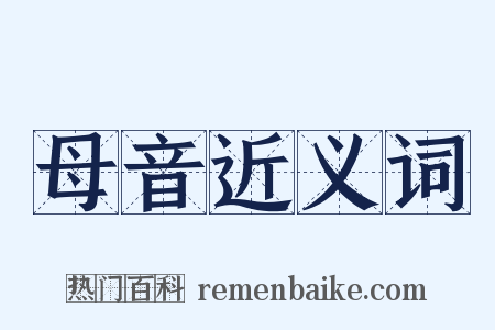 母音近义词是什么意思的图片